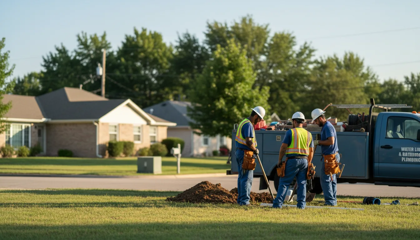 Residential water line and bathroom plumbing service in Bluff City, AR